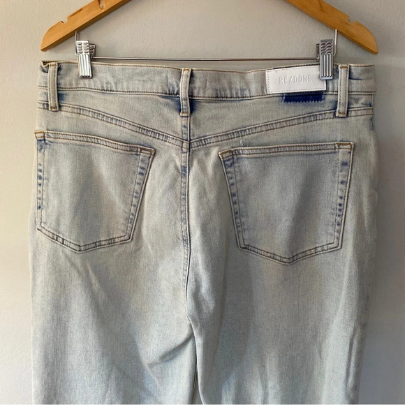 RE/DONE 70’s Crop Boot Cut Denim Jeans Calm Waters $285 msrp Size 30 - Picture 4 of 8